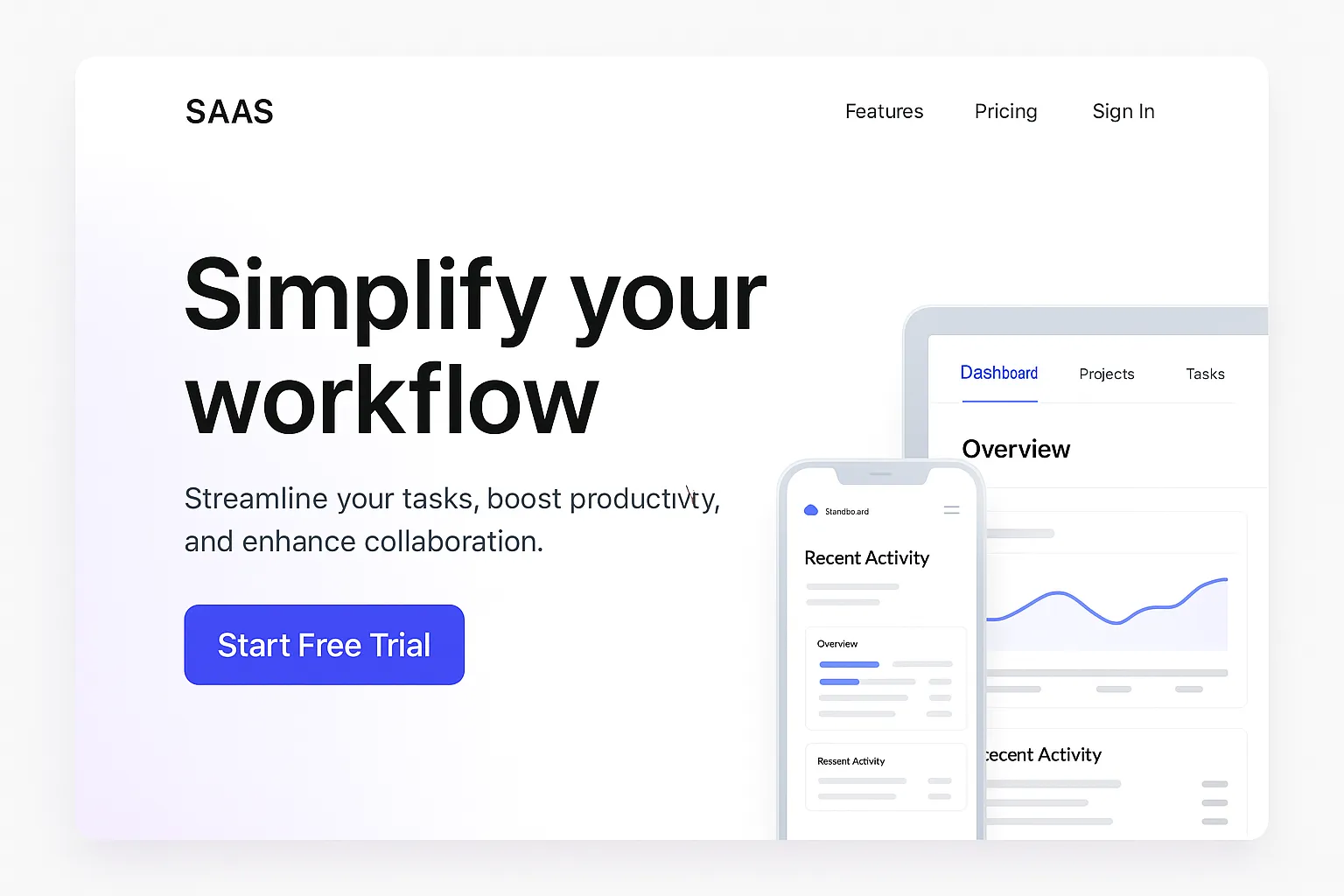 saas home page