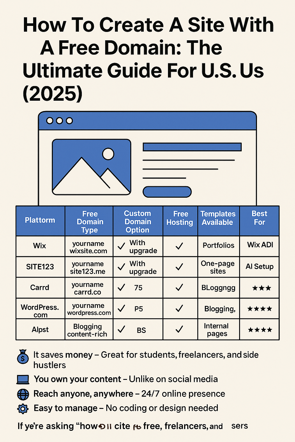 create site free domain