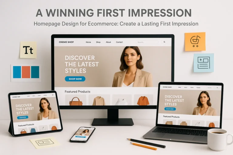 homepage design for ecommerce