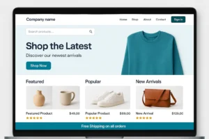 homepage design for ecommerce