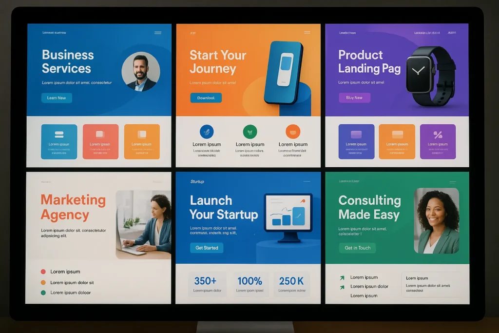 free website landing page